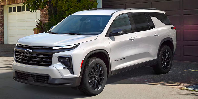 white chevy 2025 traverse in lebanon, pa parked