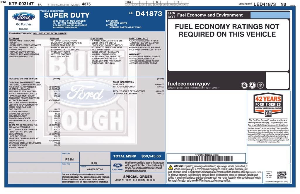 2020 Ford Super Duty F-550 DRW XL