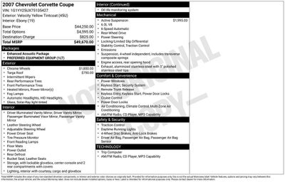 2007 Chevrolet Corvette BASE