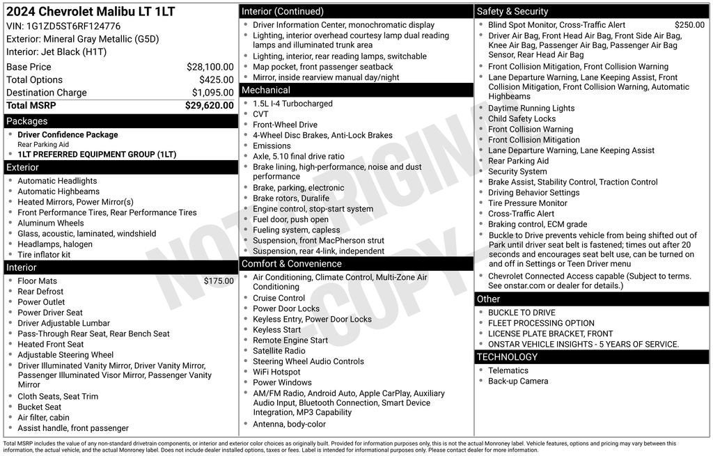 2024 Chevrolet Malibu 1LT
