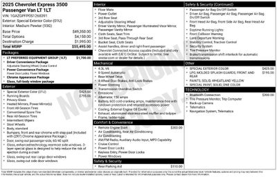 2025 Chevrolet Express Passenger 1LT