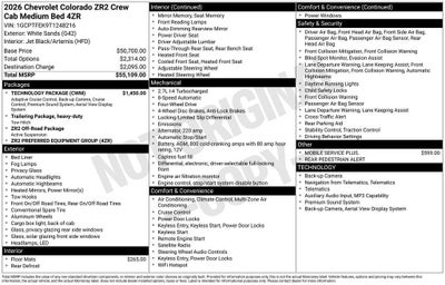 2026 Chevrolet Colorado ZR2