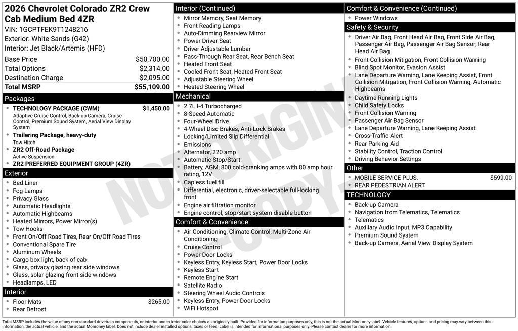 2026 Chevrolet Colorado ZR2