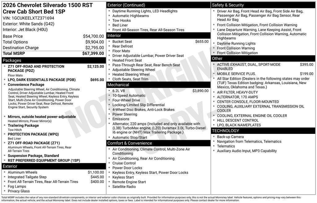 2026 Chevrolet Silverado 1500 RST