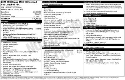 2021 GMC Sierra 3500 HD 4WD Double Cab Long Bed
