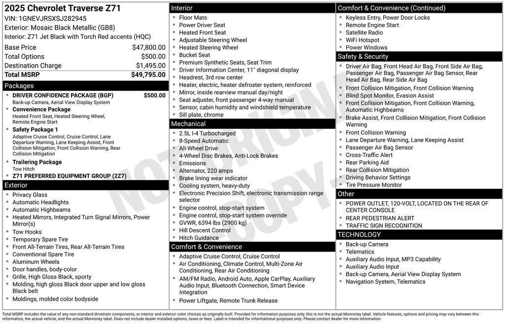 2025 Chevrolet Traverse Z71