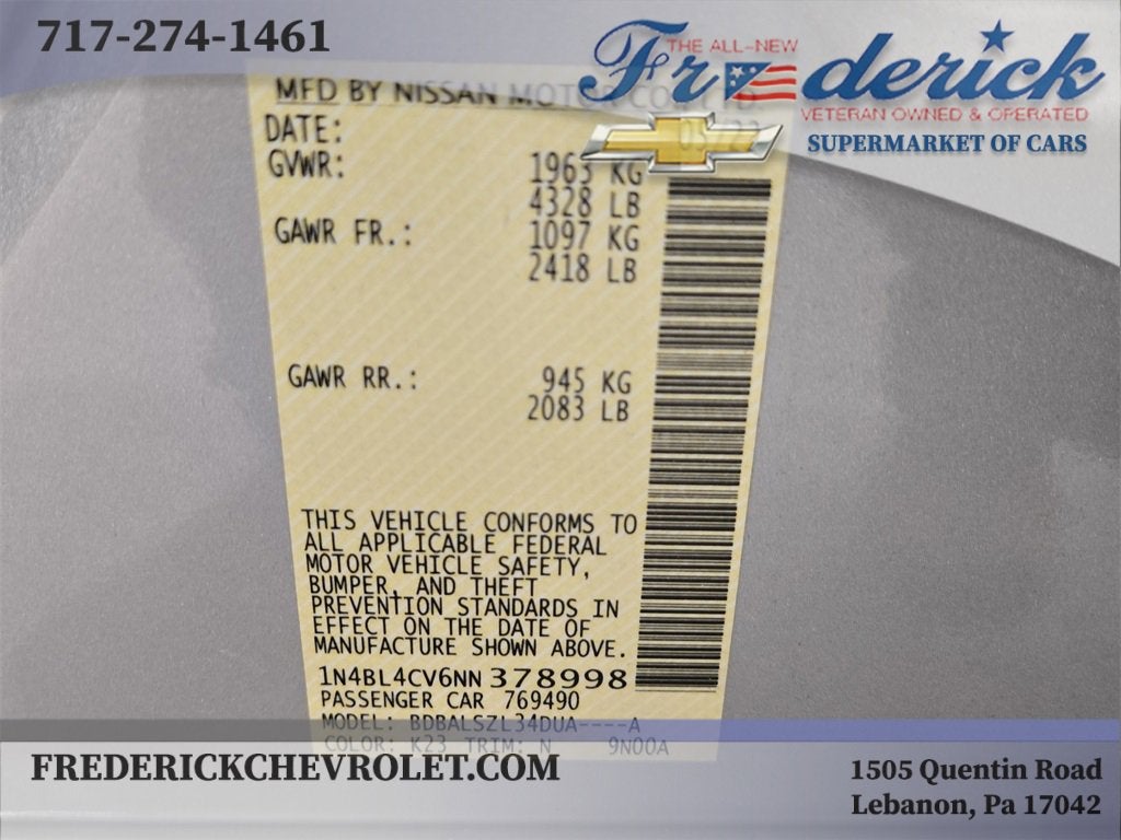 2022 Nissan Altima SR FWD