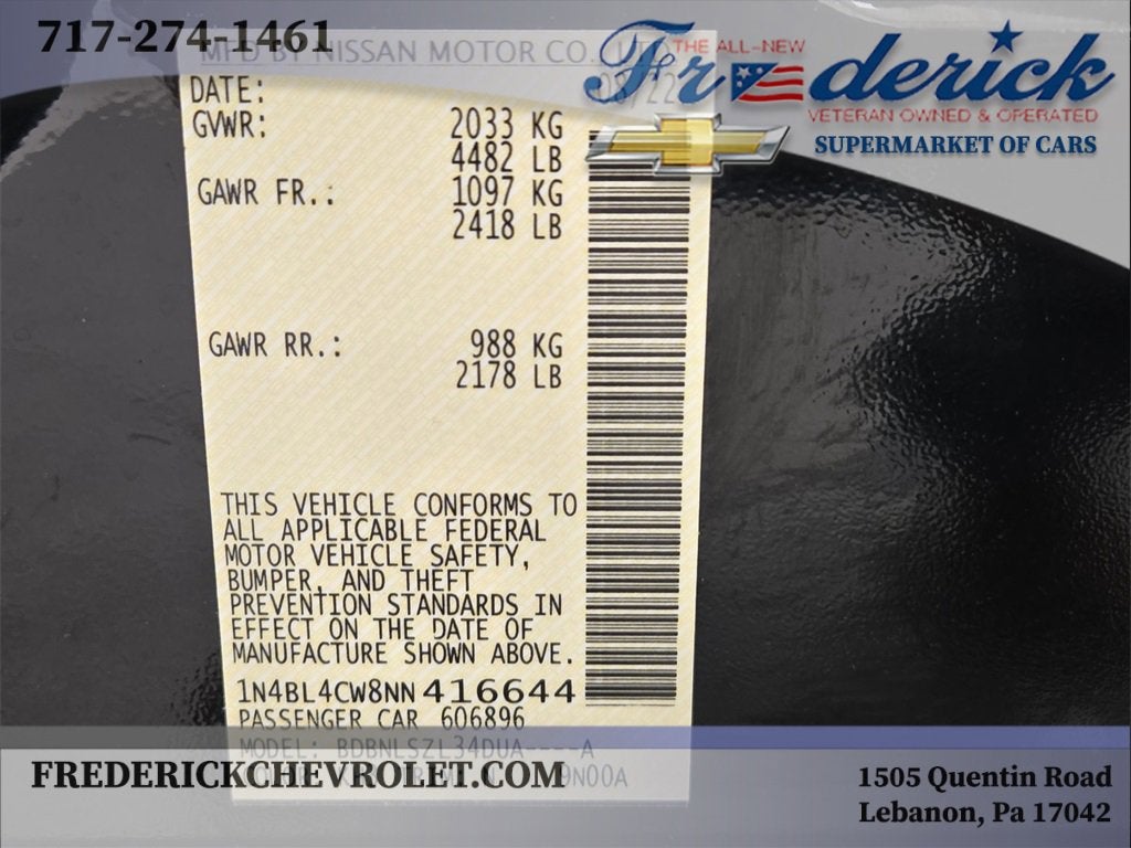 2022 Nissan Altima SR Intelligent AWD