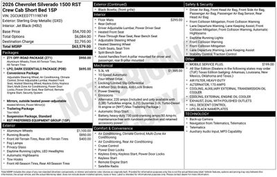 2026 Chevrolet Silverado 1500 RST