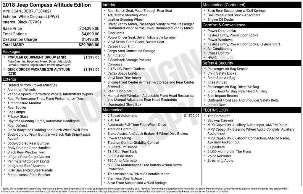 2018 Jeep Compass Altitude 4x4