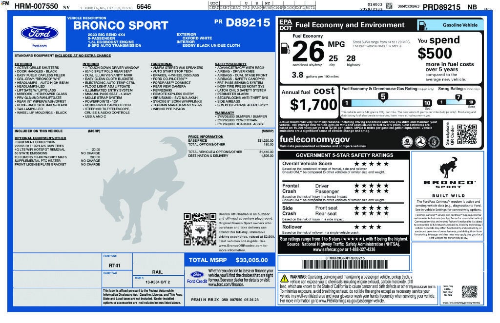 2023 Ford Bronco Sport Big Bend