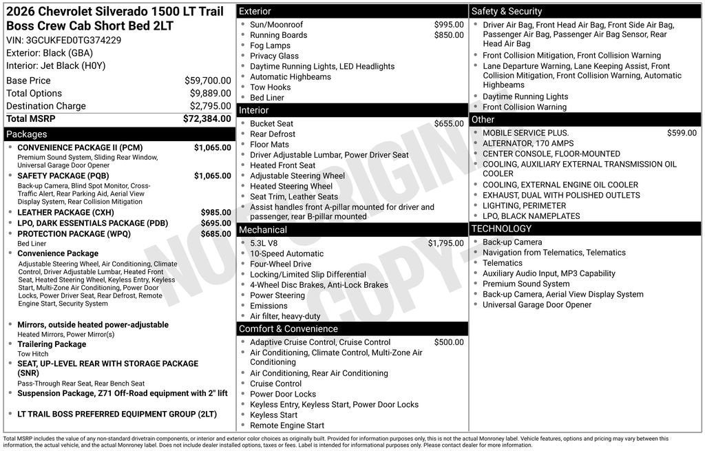 2026 Chevrolet Silverado 1500 LT Trail Boss