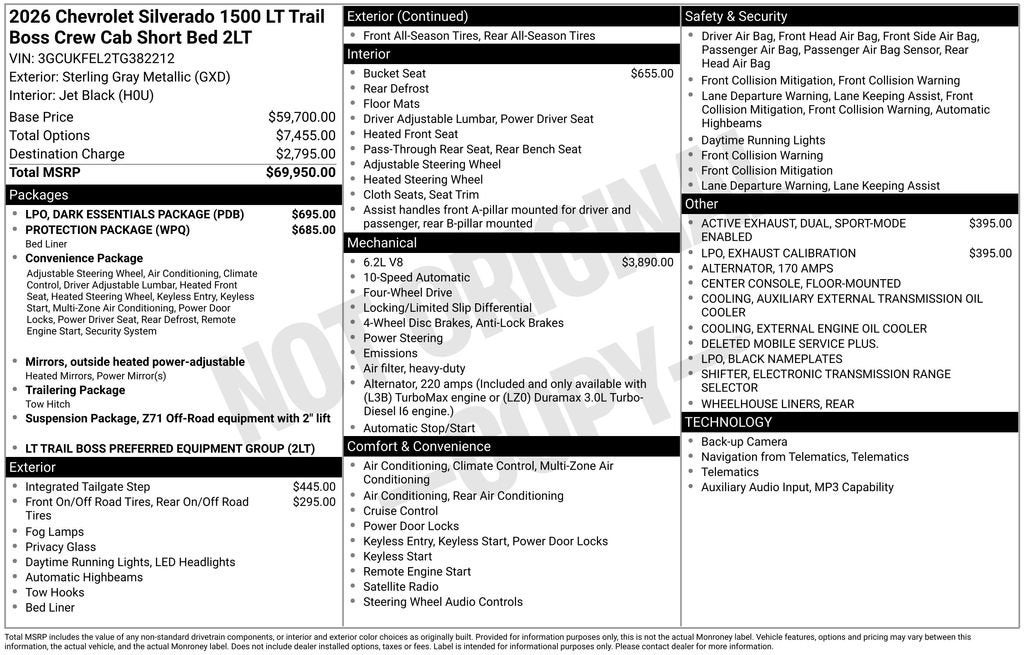 2026 Chevrolet Silverado 1500 LT Trail Boss
