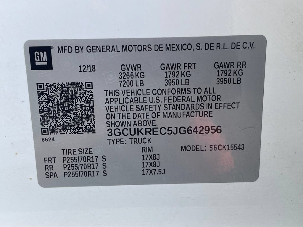 2018 Chevrolet Silverado 1500 LT