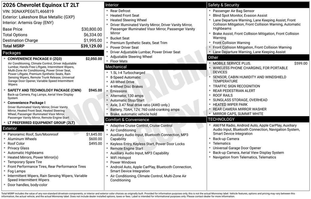 2026 Chevrolet Equinox LT
