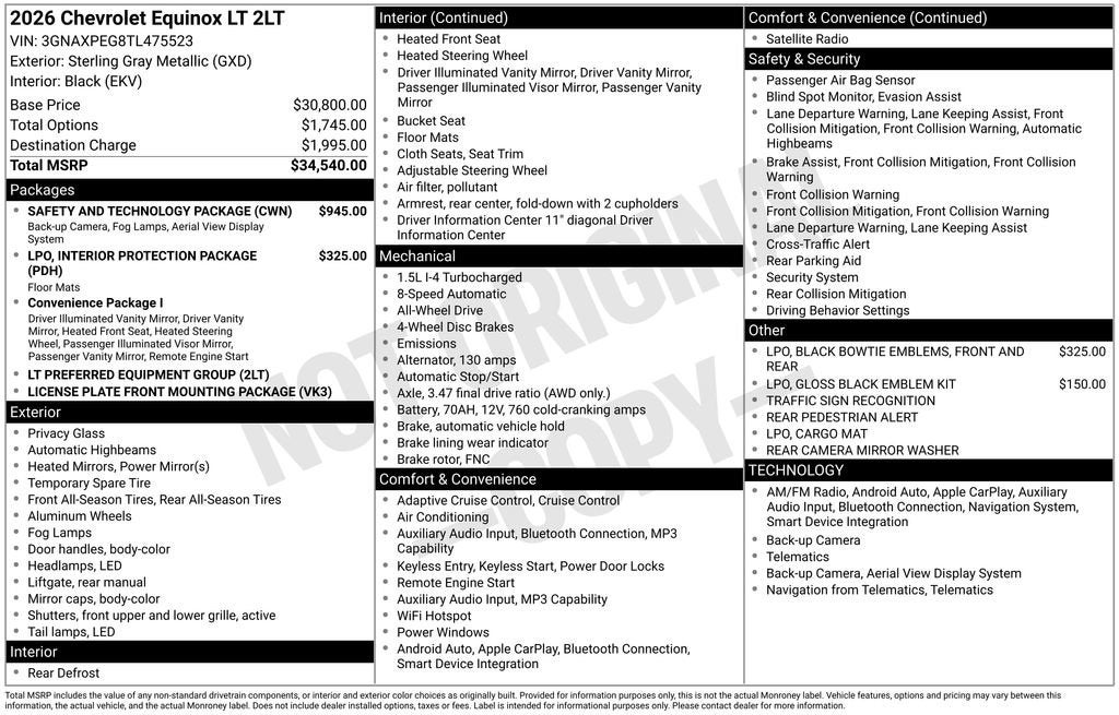 2026 Chevrolet Equinox LT