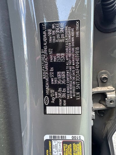 2022 Hyundai Santa Cruz SEL Premium