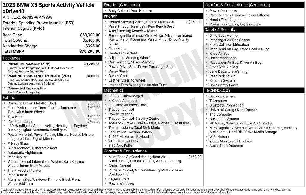 2023 BMW X5 xDrive40i
