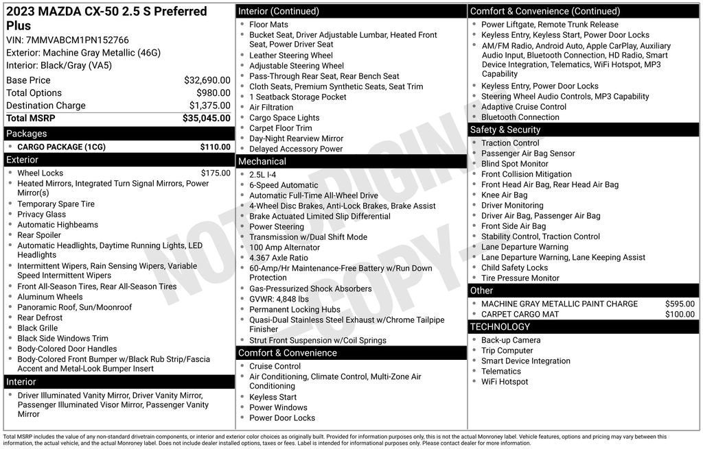 2023 Mazda Mazda CX-50 2.5 S Preferred Plus