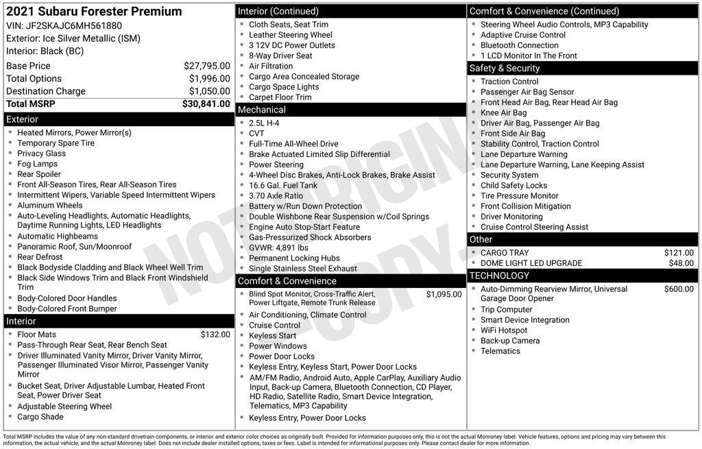 2021 Subaru Forester Premium
