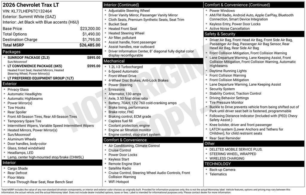 2026 Chevrolet Trax LT
