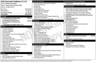 2026 Chevrolet Trailblazer LS