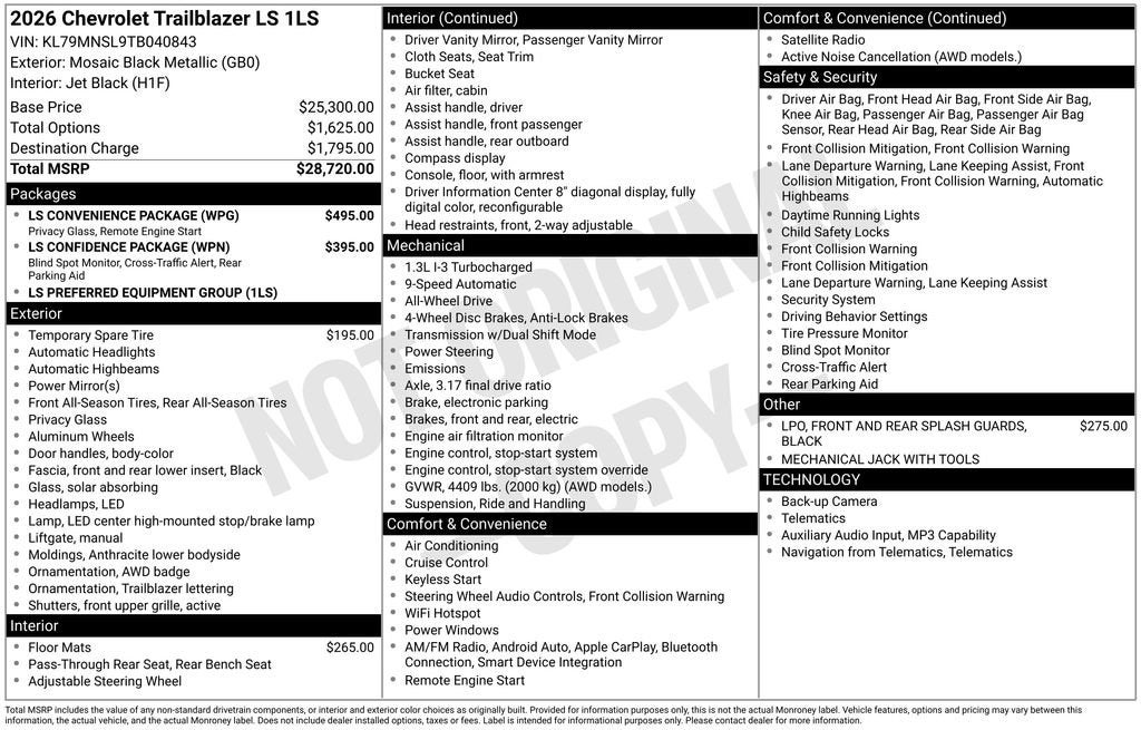 2026 Chevrolet Trailblazer LS