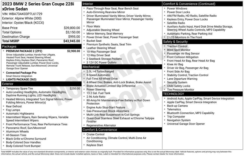 2023 BMW 228 Gran Coupe i xDrive