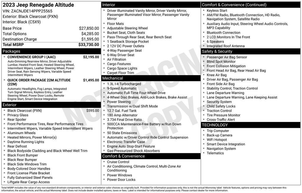 2023 Jeep Renegade Altitude 4x4